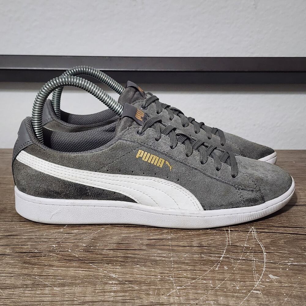 Puma Vikky Suede Women's Casual Lifestyle Shoes Sneakers Size 7 Gray - Picture 3 of 9